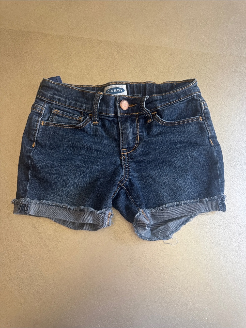 Old Navy Dark Blue Rolled Hem Denim Shorts